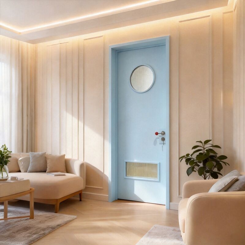 New French Retro Style Hollow Bathroom Door with Dopamine Colored Glass, Custom Titanium Magnesium Alloy Shower Door