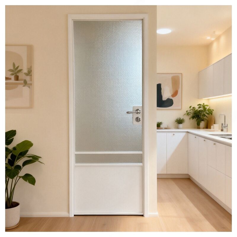 French Vintage Dopamine Bathroom Door Magnesium Aluminum Alloy Bathroom Toilet Swing Door Kitchen Balcony Partition Door