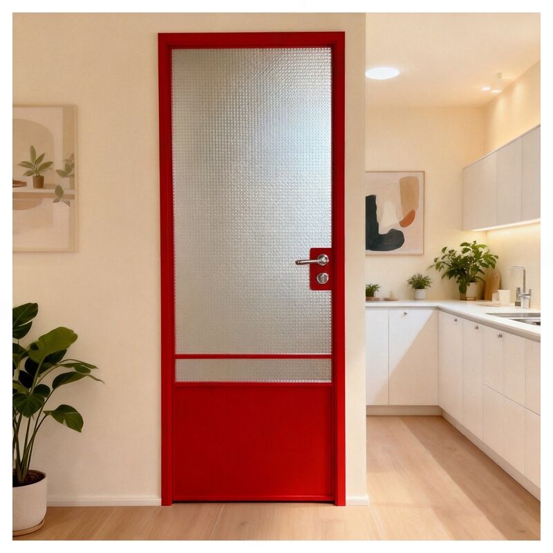 French Vintage Dopamine Bathroom Door Magnesium Aluminum Alloy Bathroom Toilet Swing Door Kitchen Balcony Partition Door