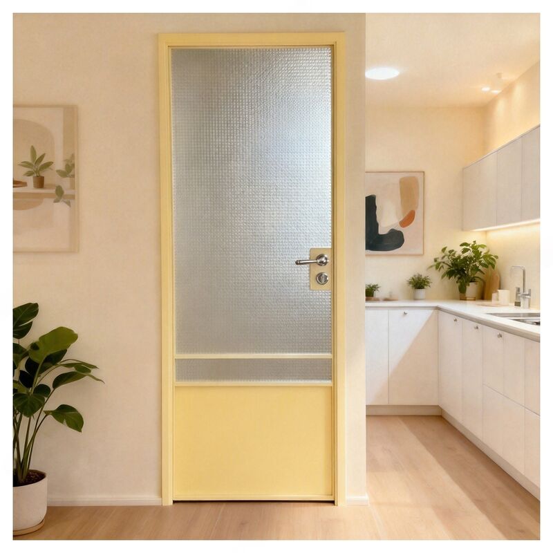 French Vintage Dopamine Bathroom Door Magnesium Aluminum Alloy Bathroom Toilet Swing Door Kitchen Balcony Partition Door