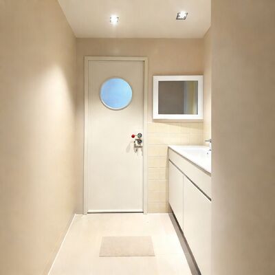 New French Retro Style Hollow Bathroom & Toilet Door, Titanium Magnesium Alloy, Dopamine Glass Door, Customizable